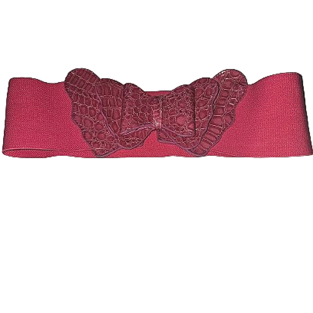 Vintage, pink, butterfly, stretchy belt
